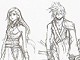 Early sketch of AC Tifa, AC Cloud and Lost Name