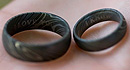 Damascus Star Wars Reference Wedding Rings by joeythehobo
